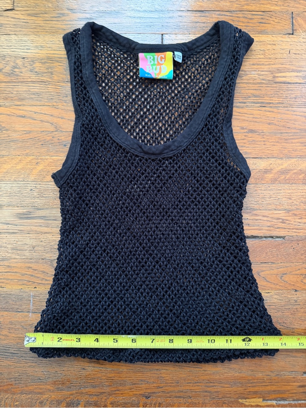 Big Bud Press Cotton Mesh Tank Top - Black - Picture 7 of 7